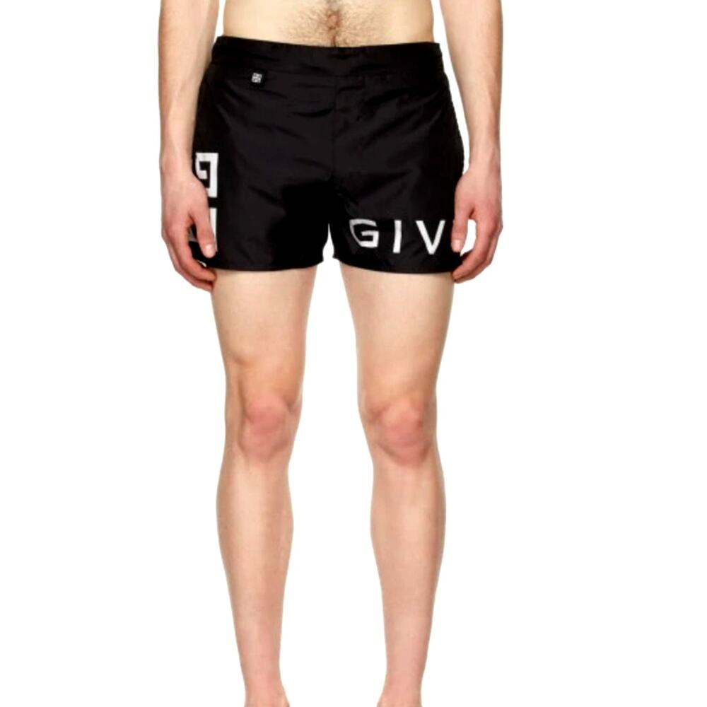 Givenchy Men's 4G Black Jacquard Swim Trunk Shorts Size XS